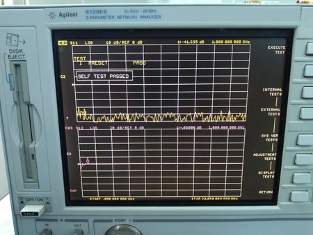 Agilent 8720ES 50 MHz - 20 GHz Network Analyzer w/ Options 1D5/010/085/089 - XG eqpt