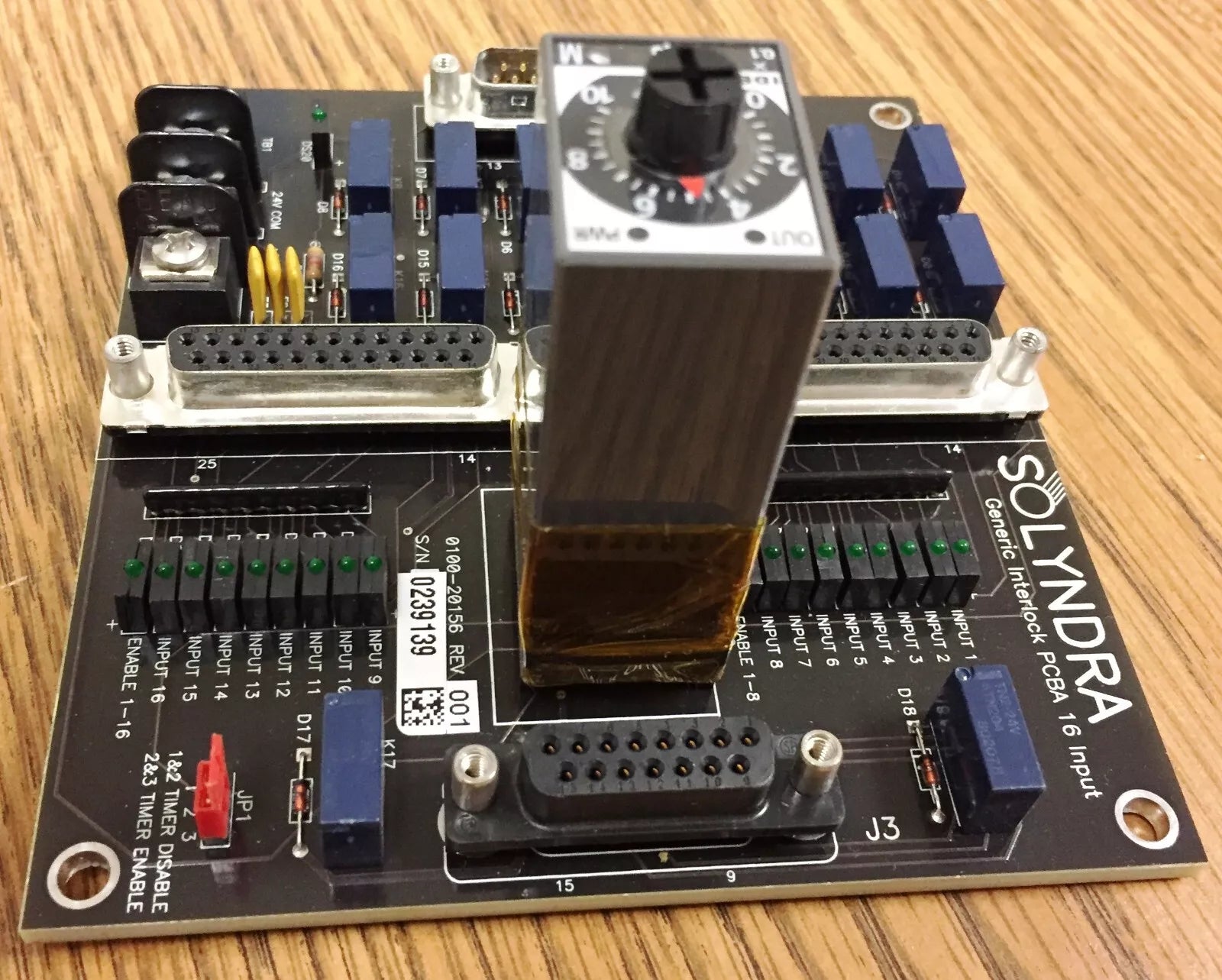Solyndra 0100-20156 Rev 1 Generic Interlock PCBA 16 Input