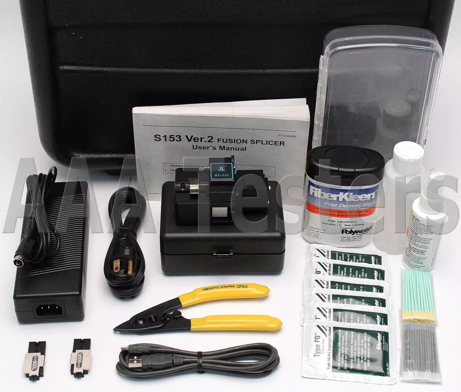 FiTeL S153A V2 SM MM Active V-Groove Fiber Fusion Splicer w/ Precision Cleaver