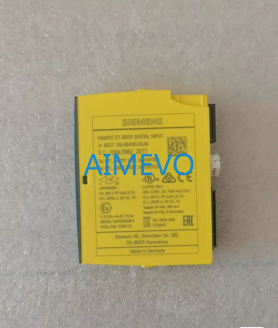 Siemens Simatic ET200SP F-DI 8x24VDC Input Module 6ES7 136-6BA00-0CA0