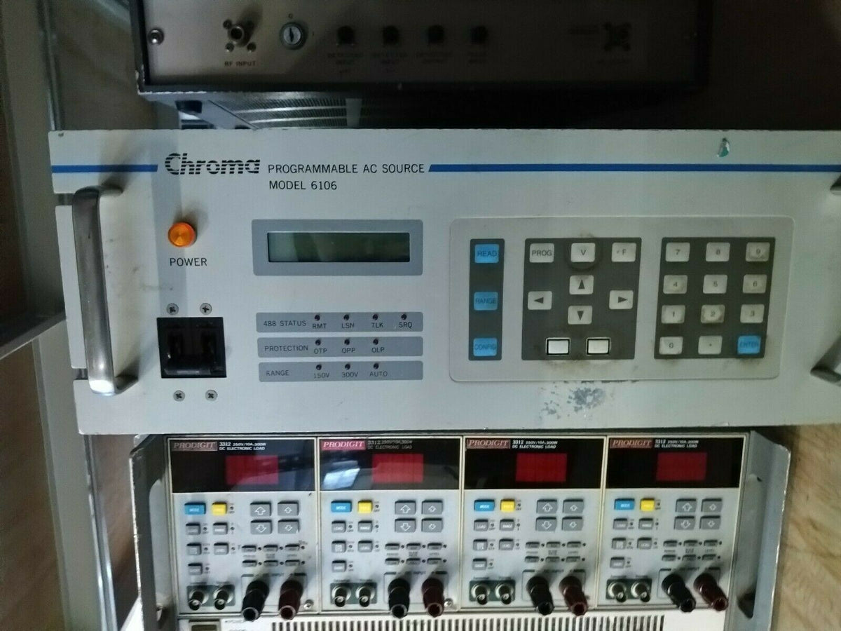 Chroma 6106 Programmable AC Source 0~300V, 15~1KHz / 500VA - XG eqpt