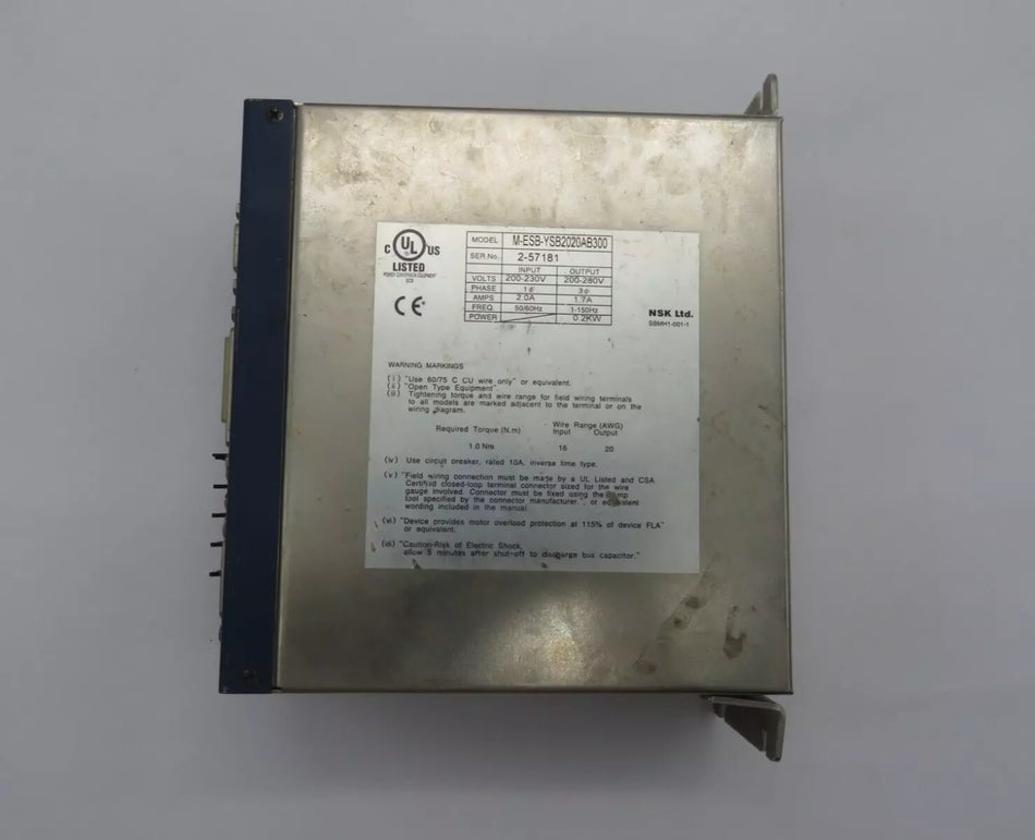 NSK M-ESB-YSB2020AB300 Servo Drive ESB Series Mega Torque Controller 0.2KW