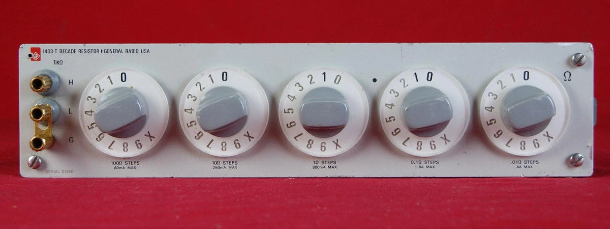 Gen Rad 1433-T Decade Resistor 5 Knob
