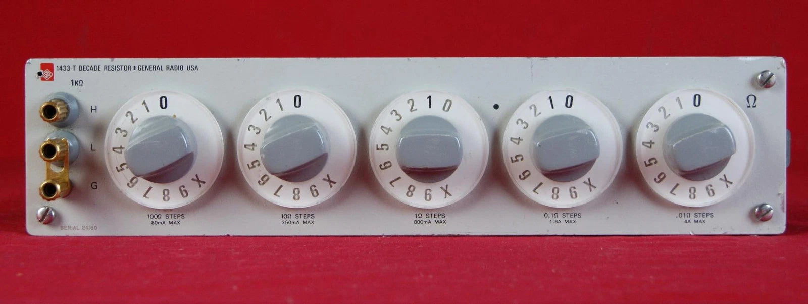 Gen Rad 1433-T Decade Resistor 5 Knob