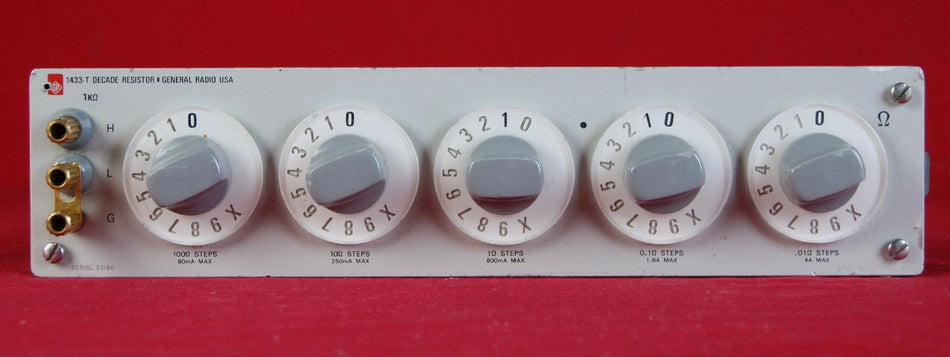 Gen Rad 1433-T Decade Resistor 5 Knob
