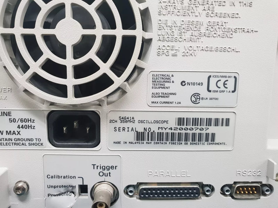 HP/Agilent 54641A 2-Channel 350 MHz Oscilloscope