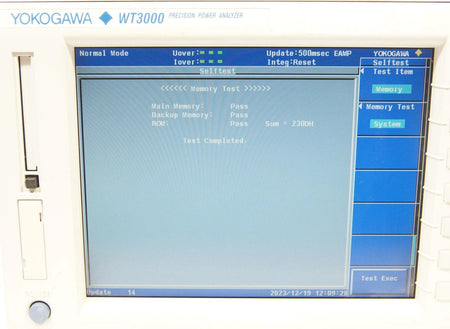 Yokogawa WT3000 Precision Power Analyzer 760303-03-SV-D/G6 3x Element 1000V-30A