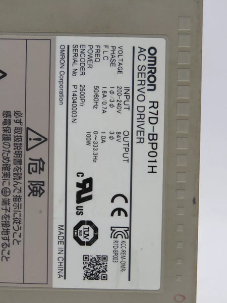 OMRON R7D-BP01H AC Servo Drive 100W 50/60HZ
