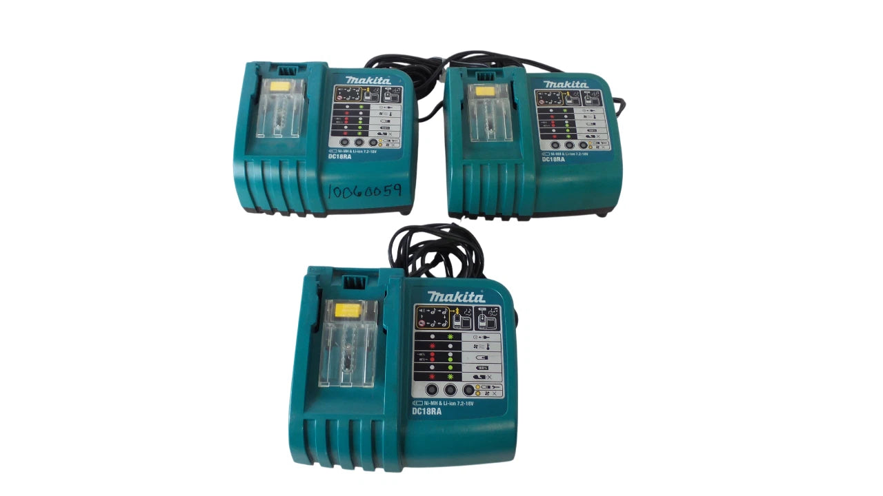 LOT OF 3 Makita DC18RA Rapid Fast Charger  Battery Charger - Free Shipping