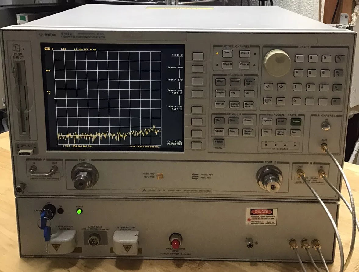 Agilent 8703B 8720ES Lightwave Component Network Analyzer 50MHz-20GHz OPT:155