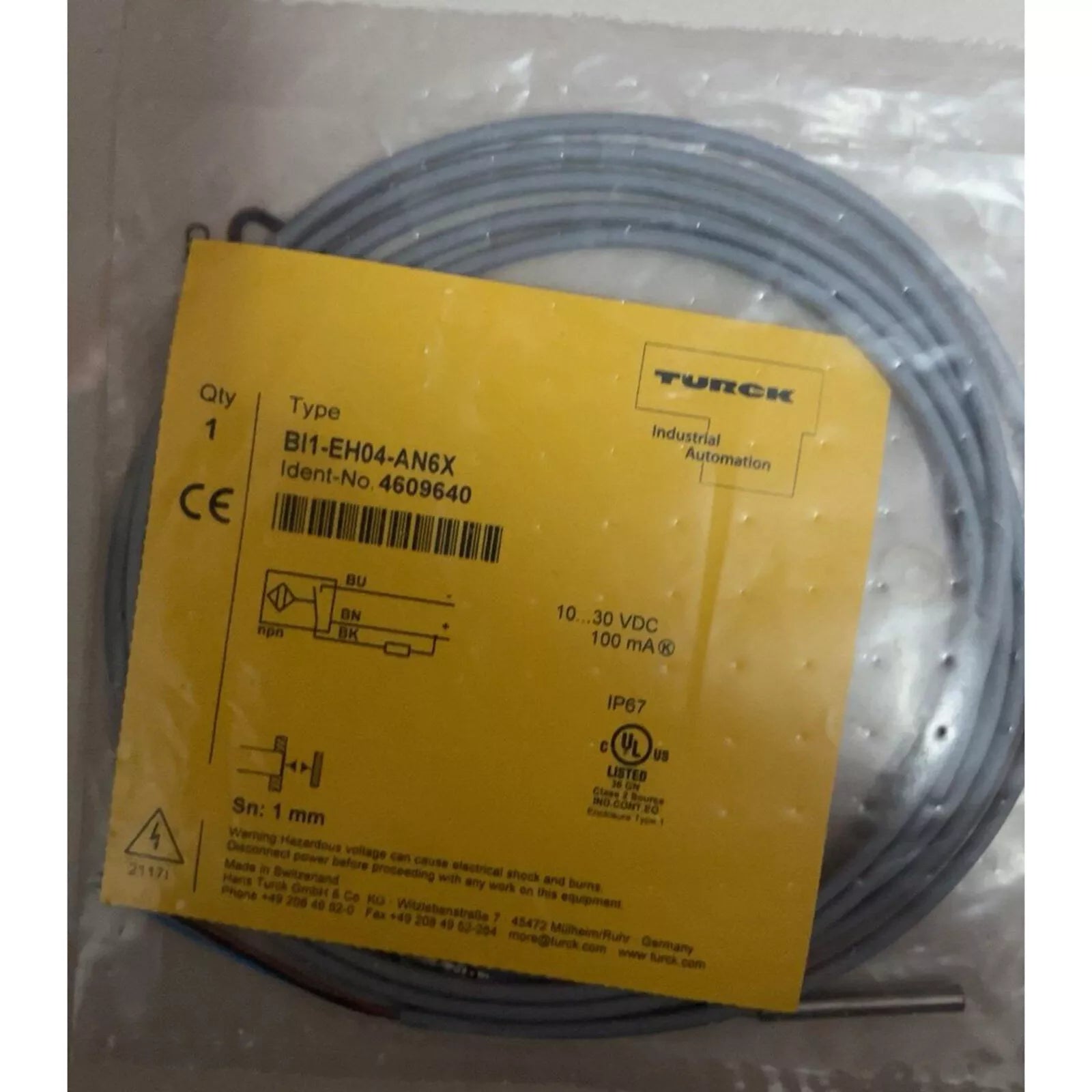 TURCK Bi1-EH04-AN6X Proximity Switch Sensor