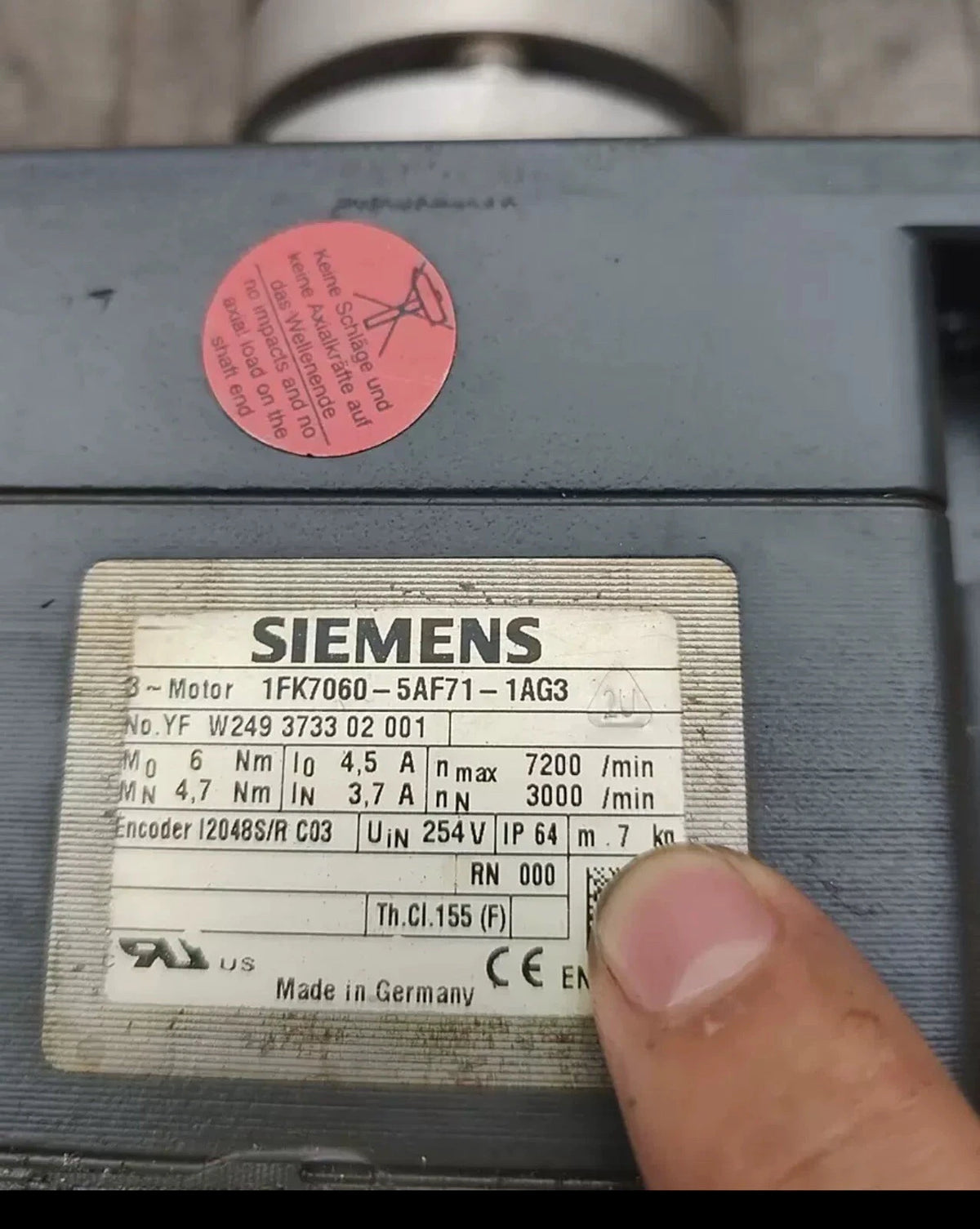 Siemens 1FK7060-5AF71-1AG3 Servo Motor Encoder Kit