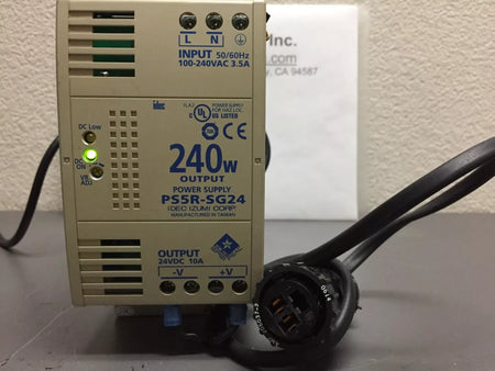 IDEC PS5R-SG24 AC-DC Power Supplier Input 100-240V 3.5A 240W Output w/Cables