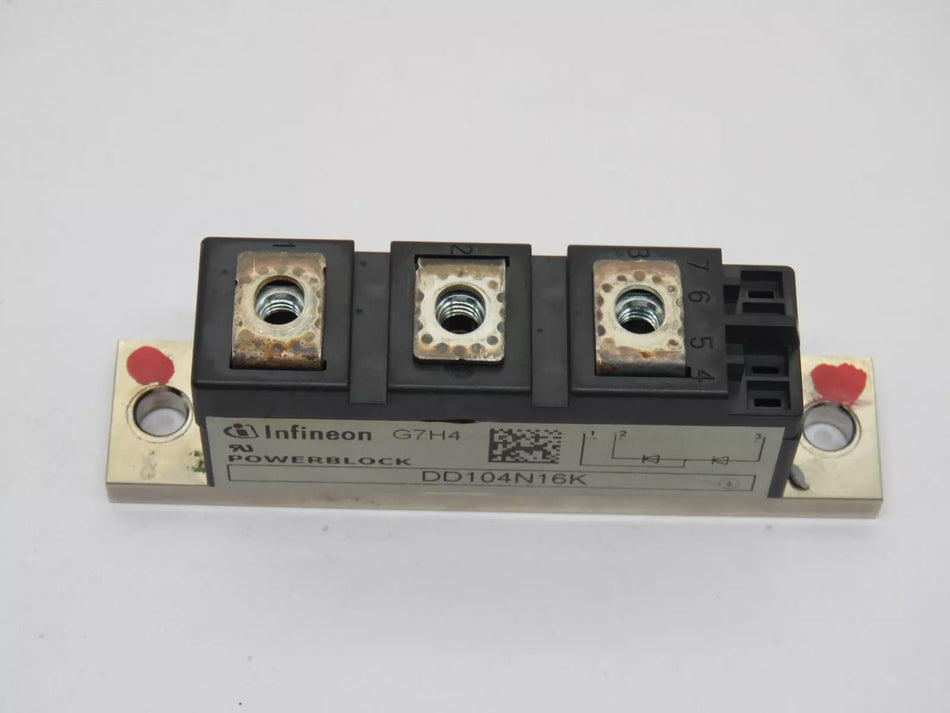 Set of 3 Infineon DD104N16K Diode Module 1 Pair Series 1.6KV 104A
