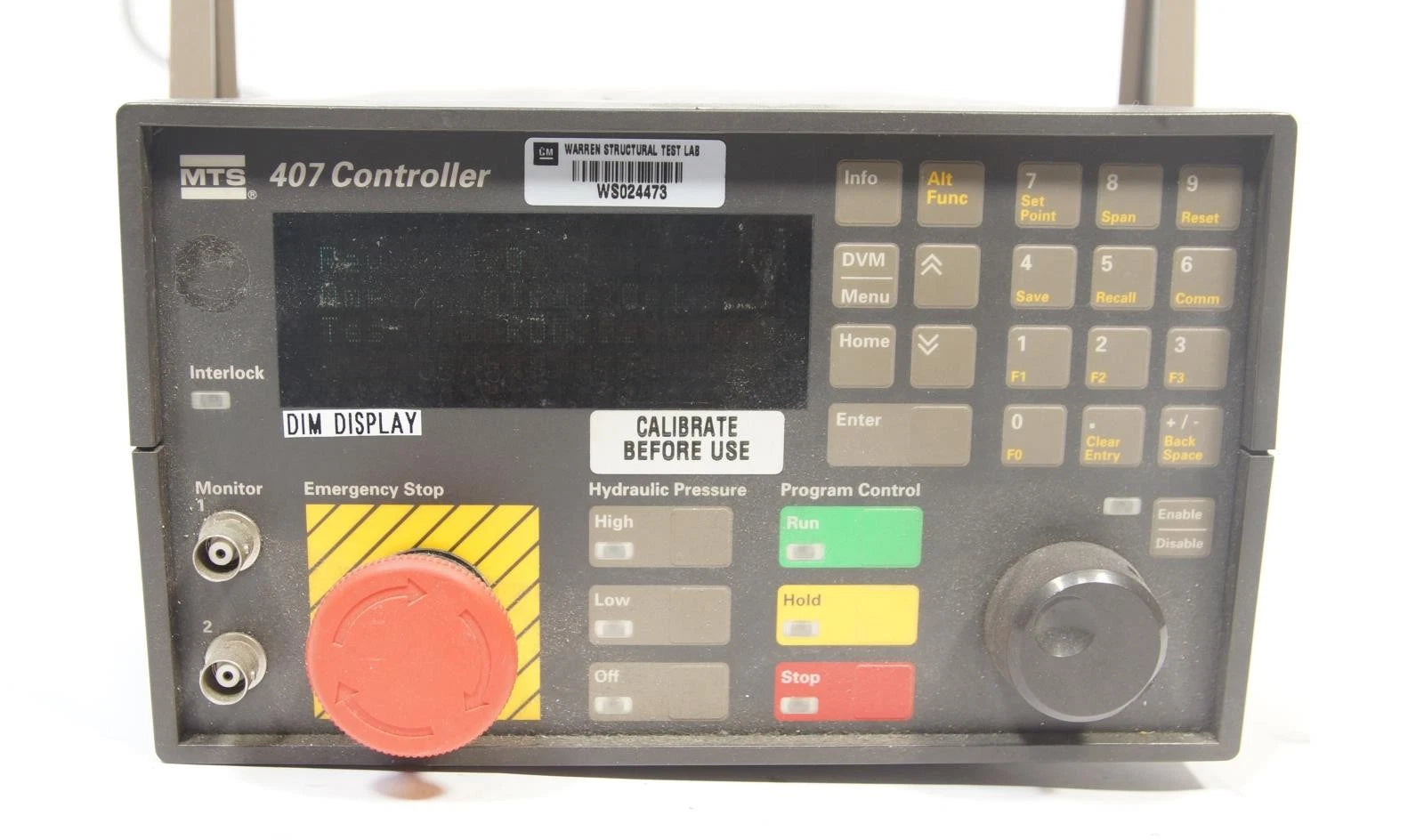 MTS 407 Model Single-Ch. Digital PIDF Servo Hydraulic Channel/Station Controller