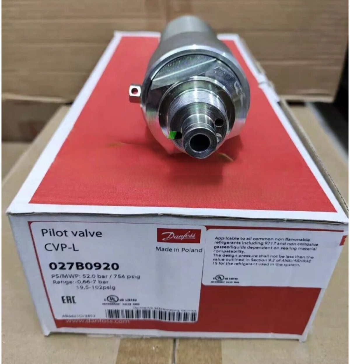Danfoss 027B0920 CVP-L Constant Pressure Pilot Valve