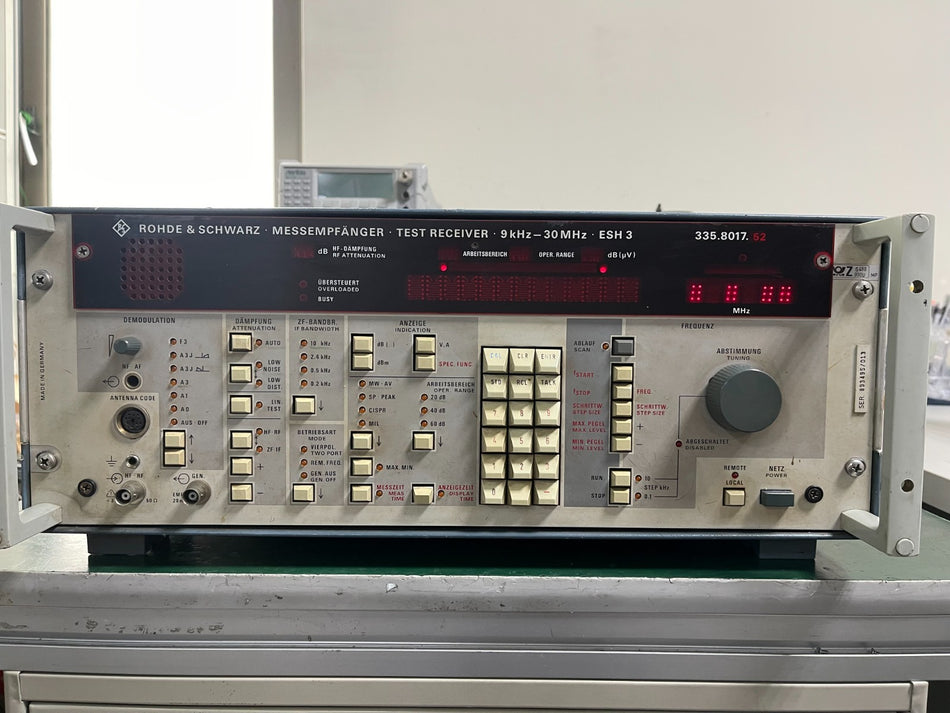 Rohde & Schwarz ESH3 EMI Test Receiver 9KHz - 30MHz - XG eqpt