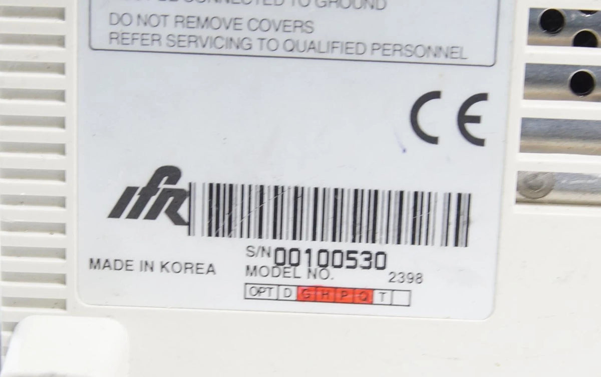 IFR / Aeroflex IFR 2398 9kHz - 2.7GHz Spectrum Analyzer AS-IS