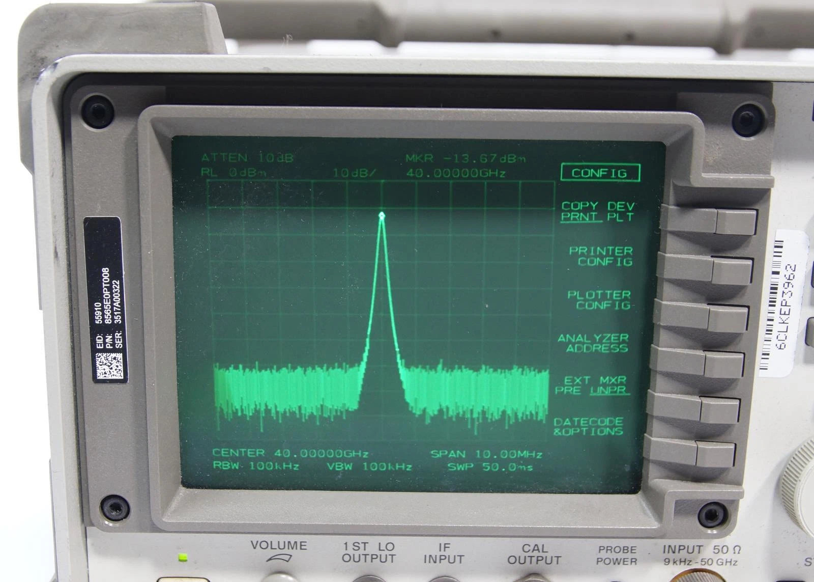 HP / Agilent 8565E Spectrum Analyzer 9KHz to 50GHz