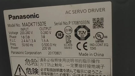 Panasonic MADKT1507E Servo Drive 200-230V AC