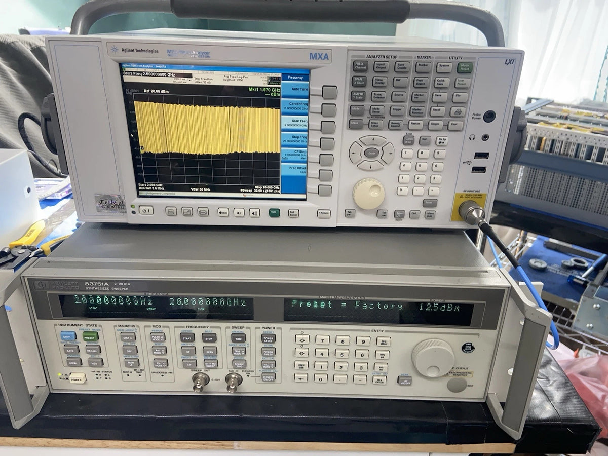HP 83731A 2-20GHz Synthesized Sweep/CW Signal Generator CAL’d with Option 1E4 1E5