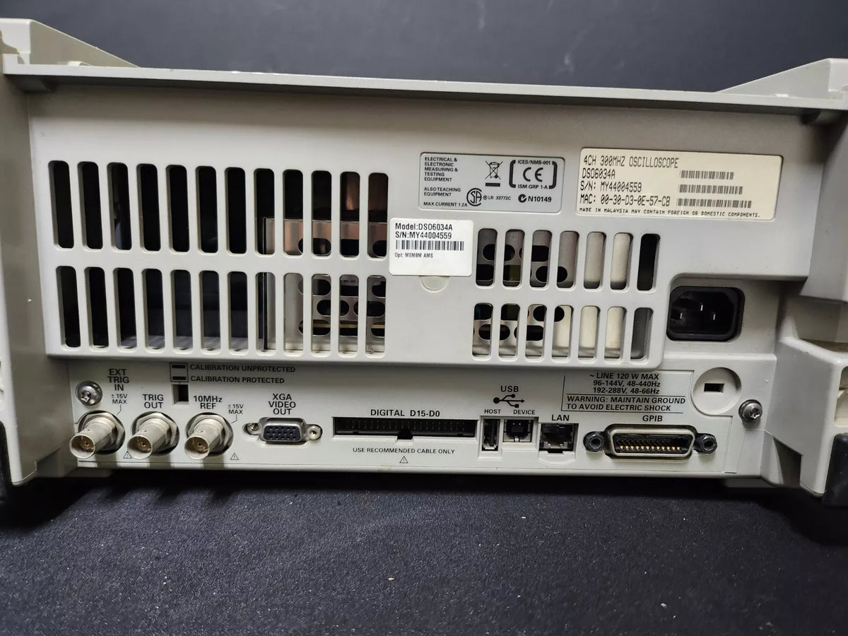 Agilent DSO6034A 300MHz 4 Ch 2GSa/s Digital Oscilloscope - Missing Top Cover