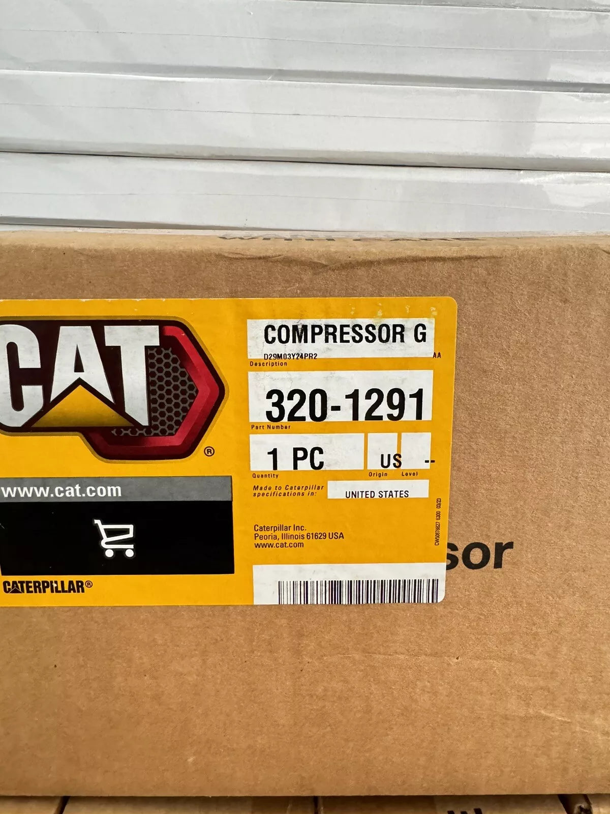 Caterpillar 320-1291 A/C Compressor Genuine / New Sealed