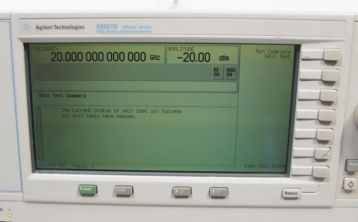 Agilent E8257D PSG 250kHz -20GHz Analog Signal Generator 1E1 520 UNT UNW