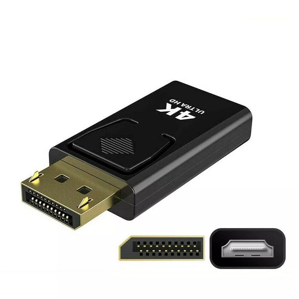 4K DisplayPort (DP) to HDMI Adapter - Ultra HD Male to Female Converter