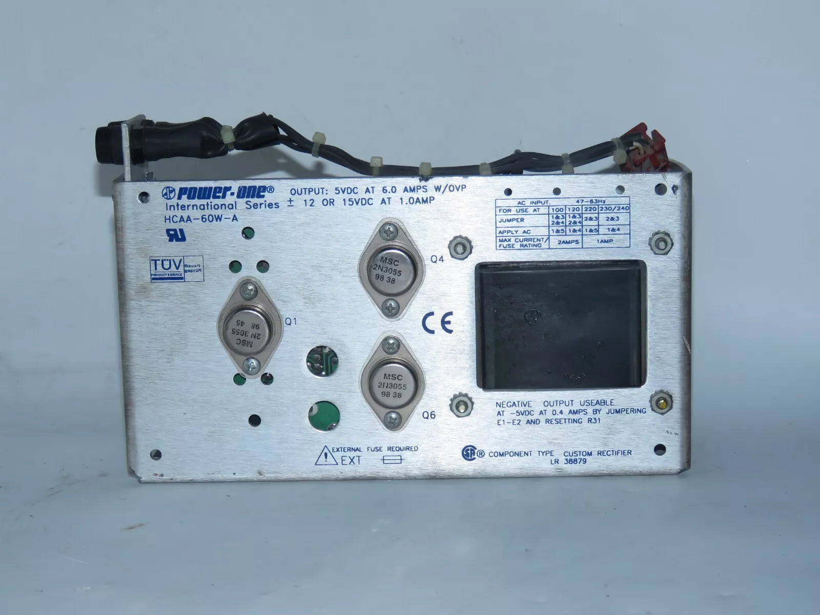 Power One HCAA-60W-A Linear Power Supply Triple Out 5V/6A