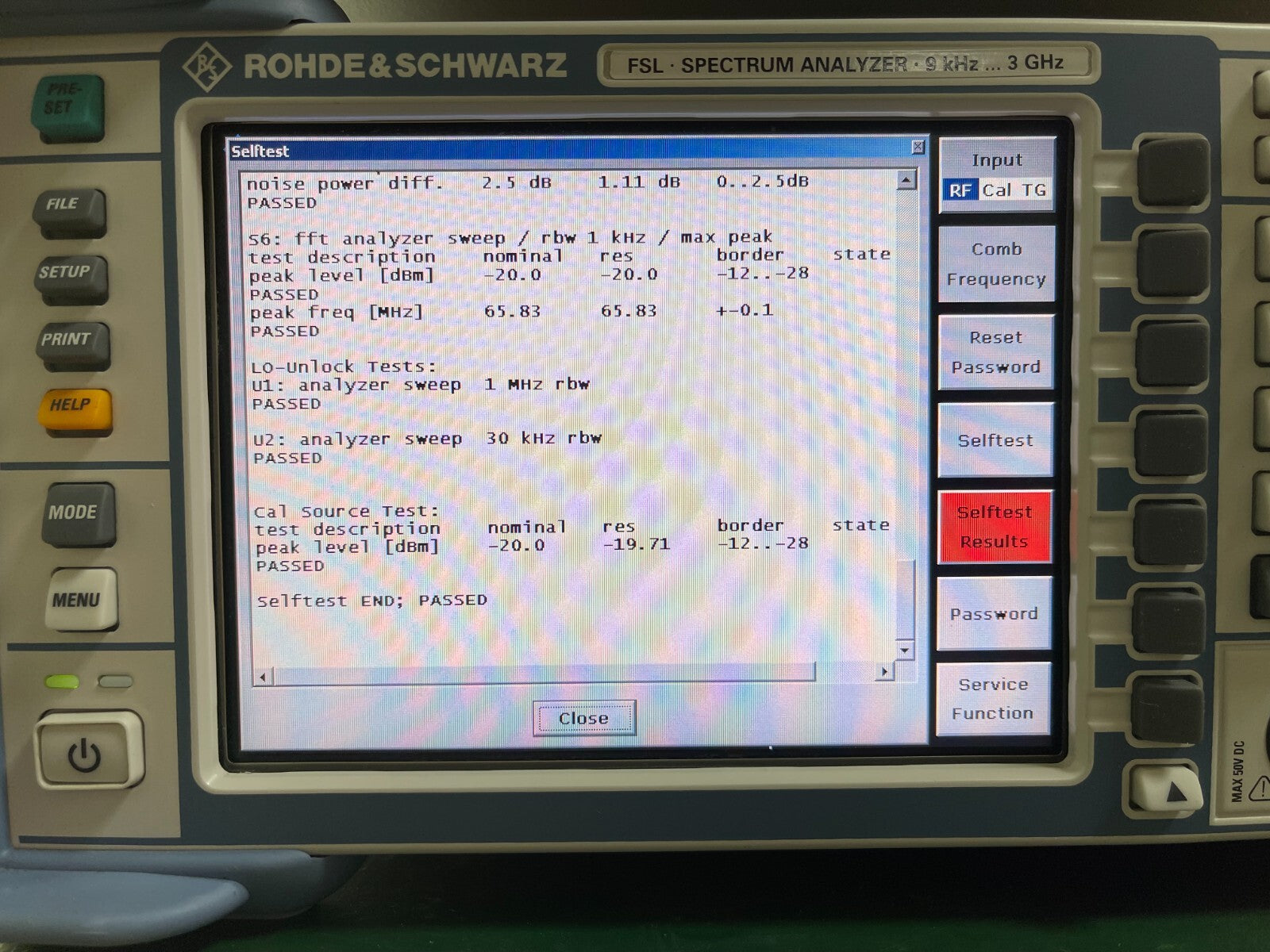 Rohde & Schwarz FSL3 Spectrum Analyzer 9 kHz - 3 GHz _ 0770 - XG eqpt