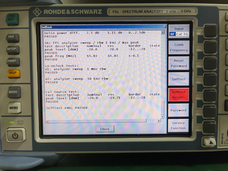 Rohde & Schwarz FSL3 Spectrum Analyzer 9 kHz - 3 GHz _ 0770 - XG eqpt