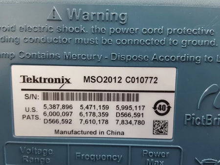 Tektronix MSO2012 Mixed Signal Oscilloscope (0772)