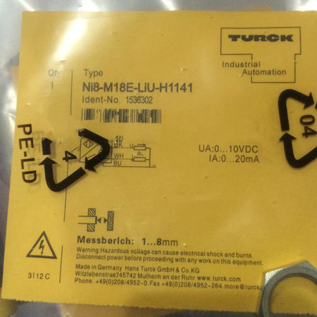 TURCK NI8-M18E-LIU-H1141 Proximity Switch Sensor