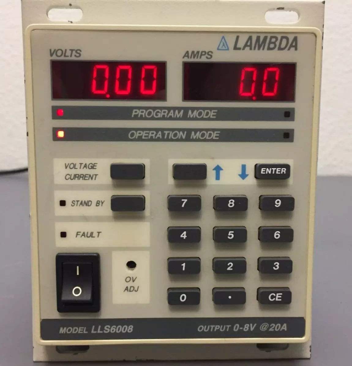 Adjustable Regulated DC Power Supply 8V 20A - Lambda LLS-6008 LLS6008
