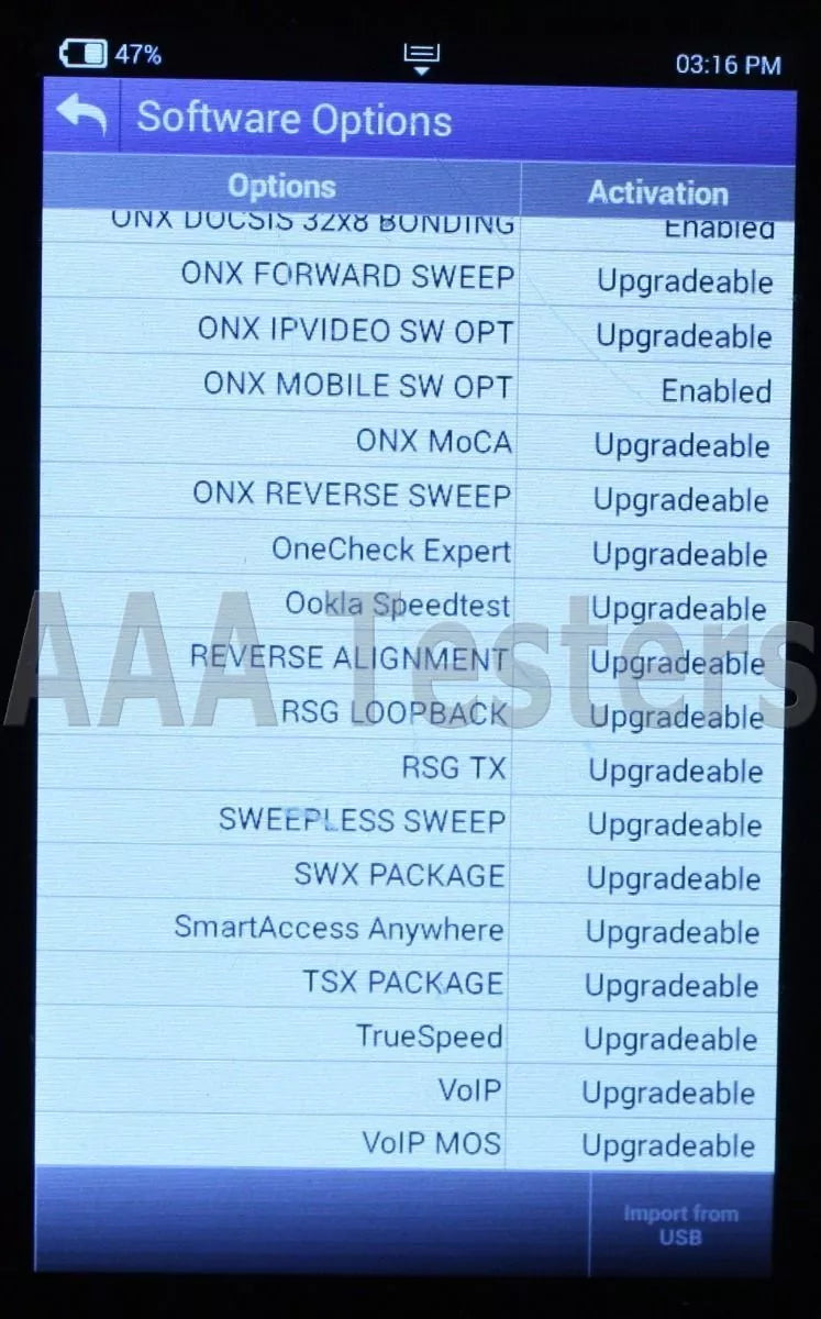 Viavi JDSU ONX-620 One Expert Docsis 3.1 CATV ONX-CATV-D31 ONX 620 ONX-CATV-D3
