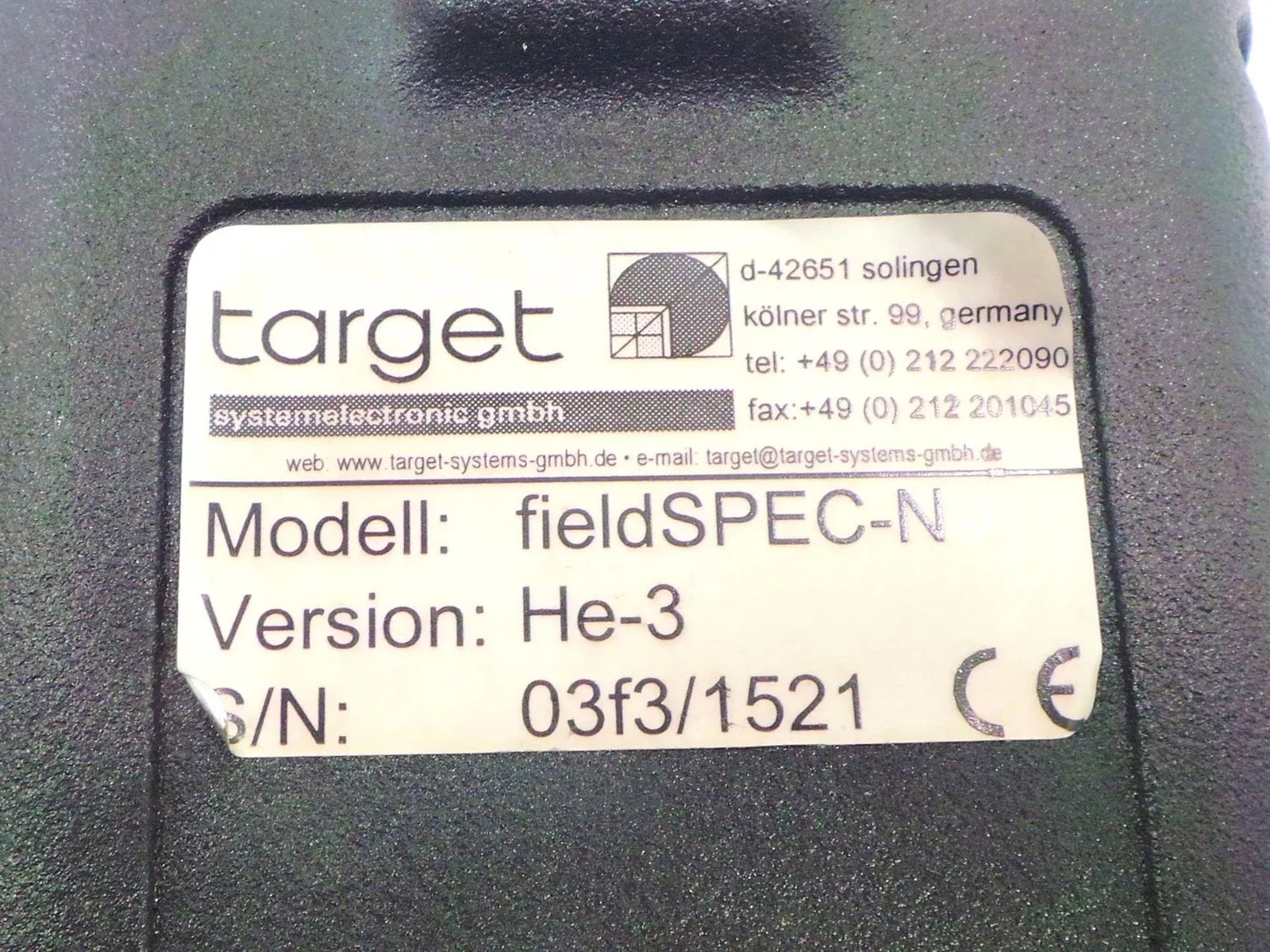 Two Thermo Electron Target FieldSPEC-N He-3 Radiation Detector