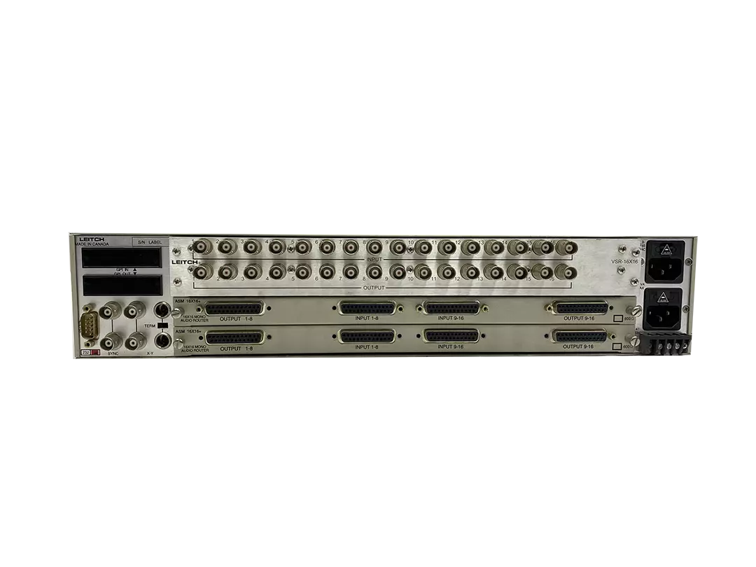 Leitch RCP-ABA2-Xyp 16x16 Audio Video Router with 2x ASM 16x16+ Module and 1x VSR-16x16