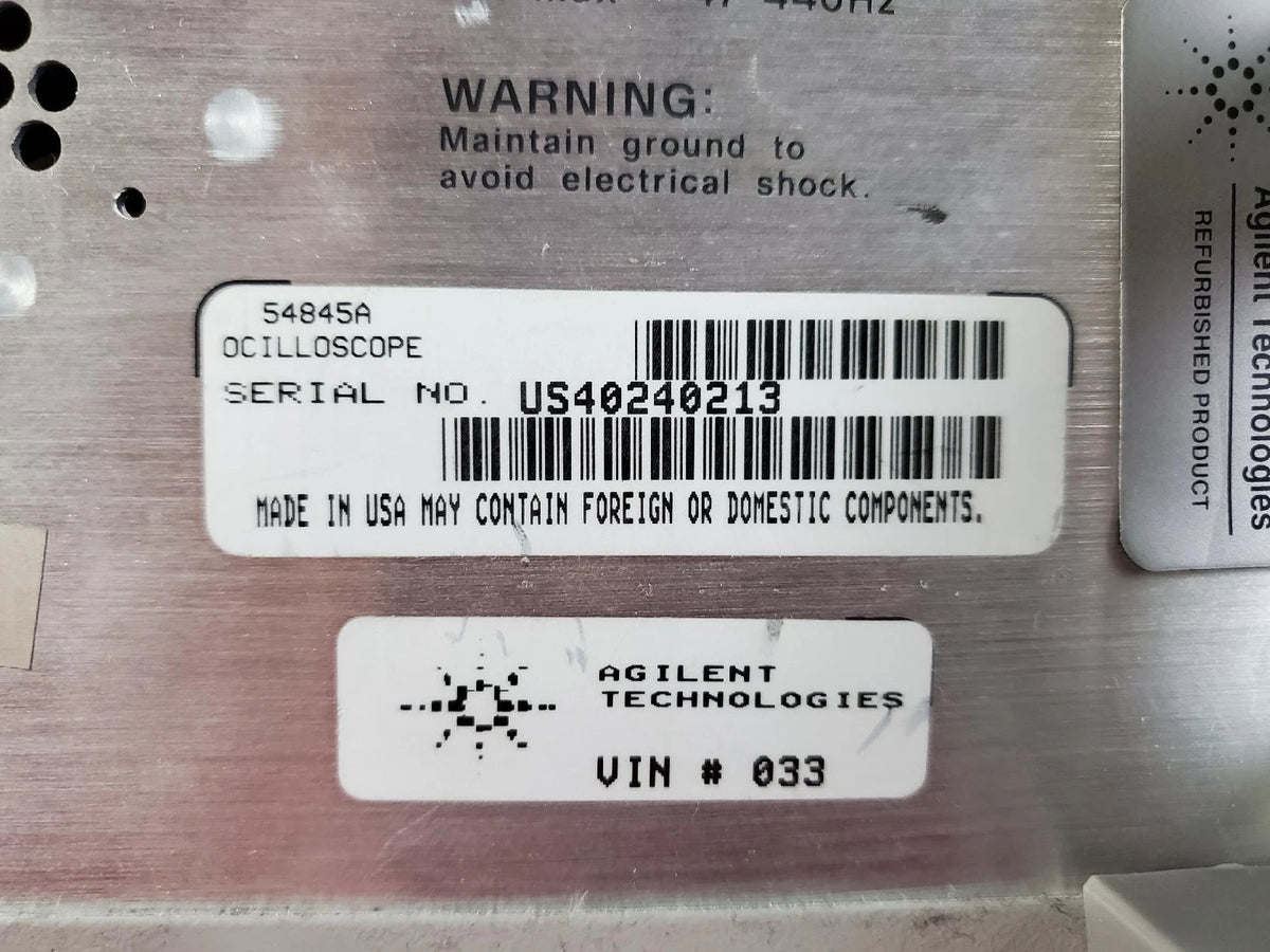 HP Agilent Keysight 54845A US40240213 Infiniium Oscilloscope 4 Channels