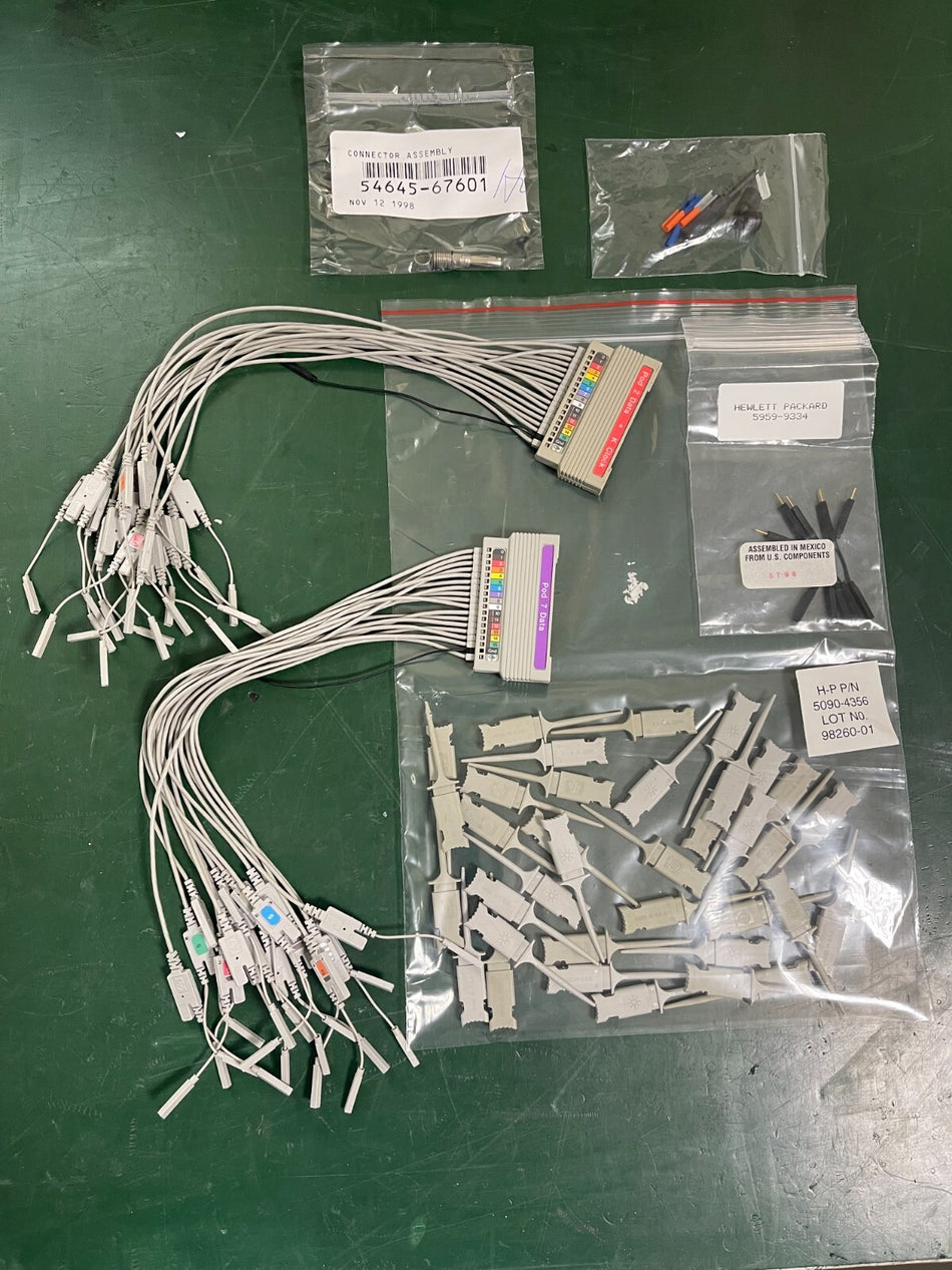 HP 01650-61609 16channel Probe Lead Set + 5090-4356 IC Clips + 5959-9334 G leads - XG eqpt