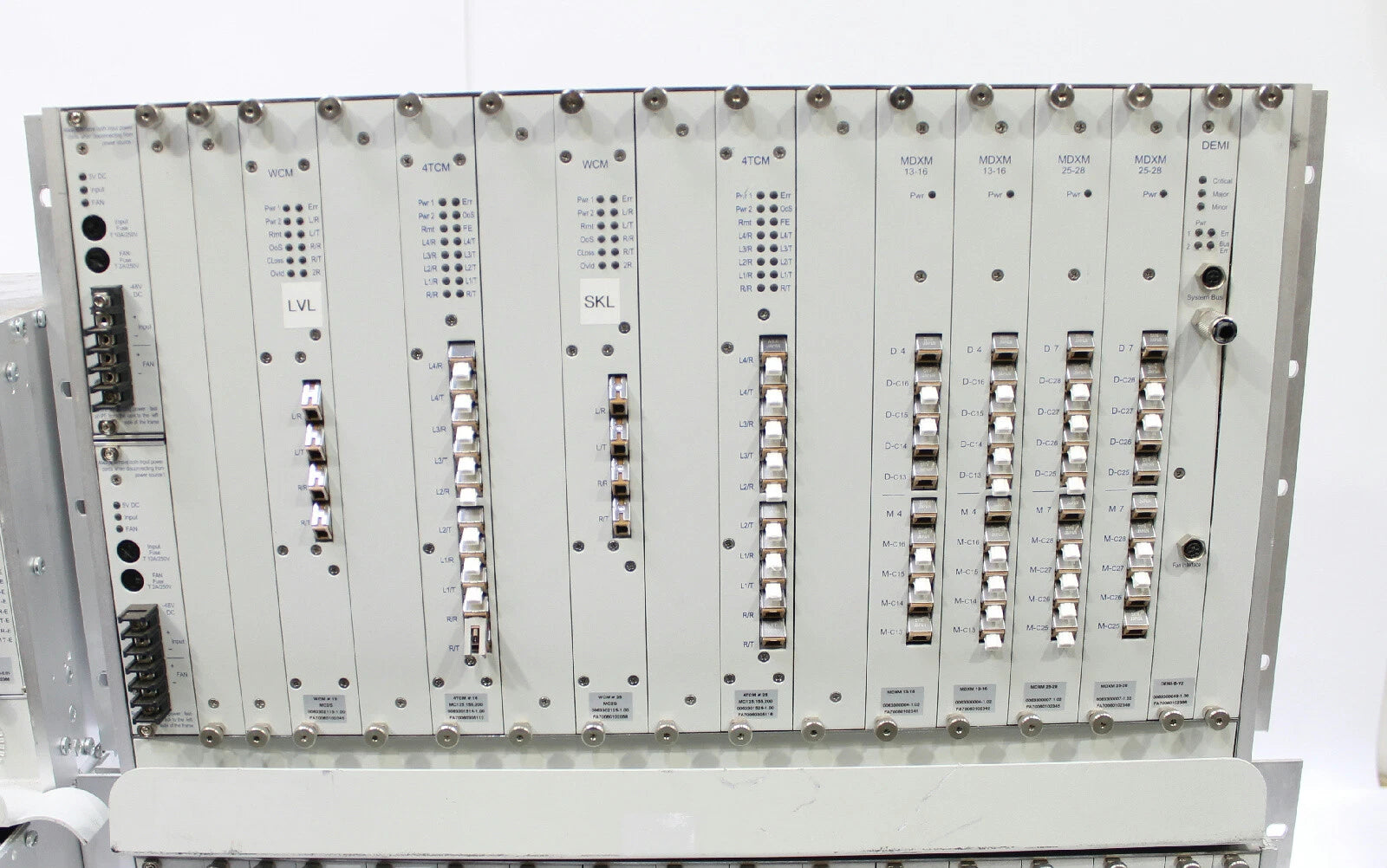 Lot of 4 ADVA Optical Networking FSP3000 Fiber Service Chassis with Modules