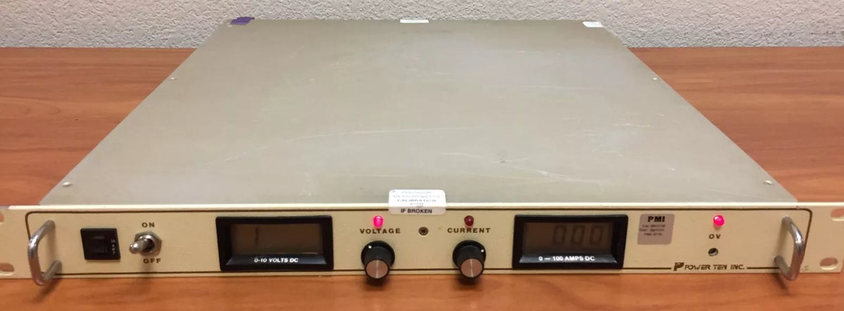 Power Ten 3300D-10100 DC Power Supply 115V, 60Hz, 0-10V DC, 0-100 AMPS