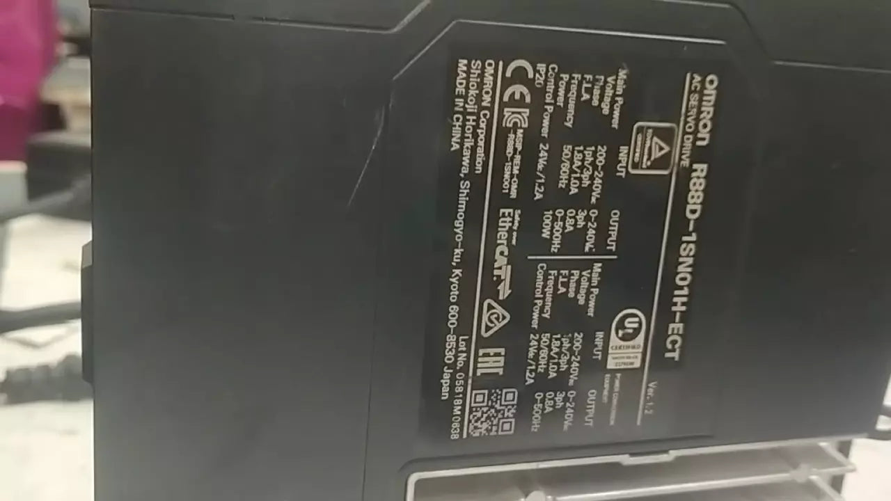 Omron R88D-1SN01H-ECT AC Servo Drive EtherCAT