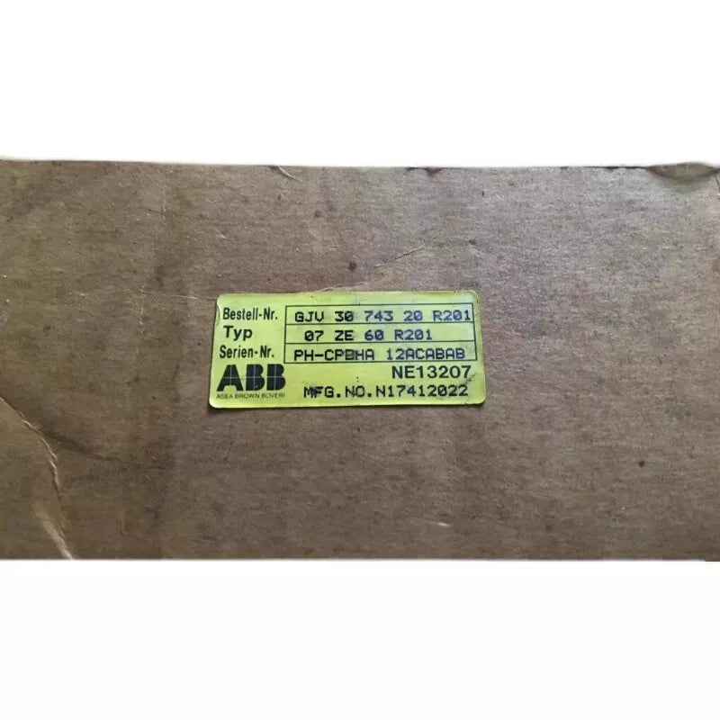 ABB CPU 07 ZE 60 R201 Order No: GJV 30 743 20 R201 Geb/07ZE6 - Product Details