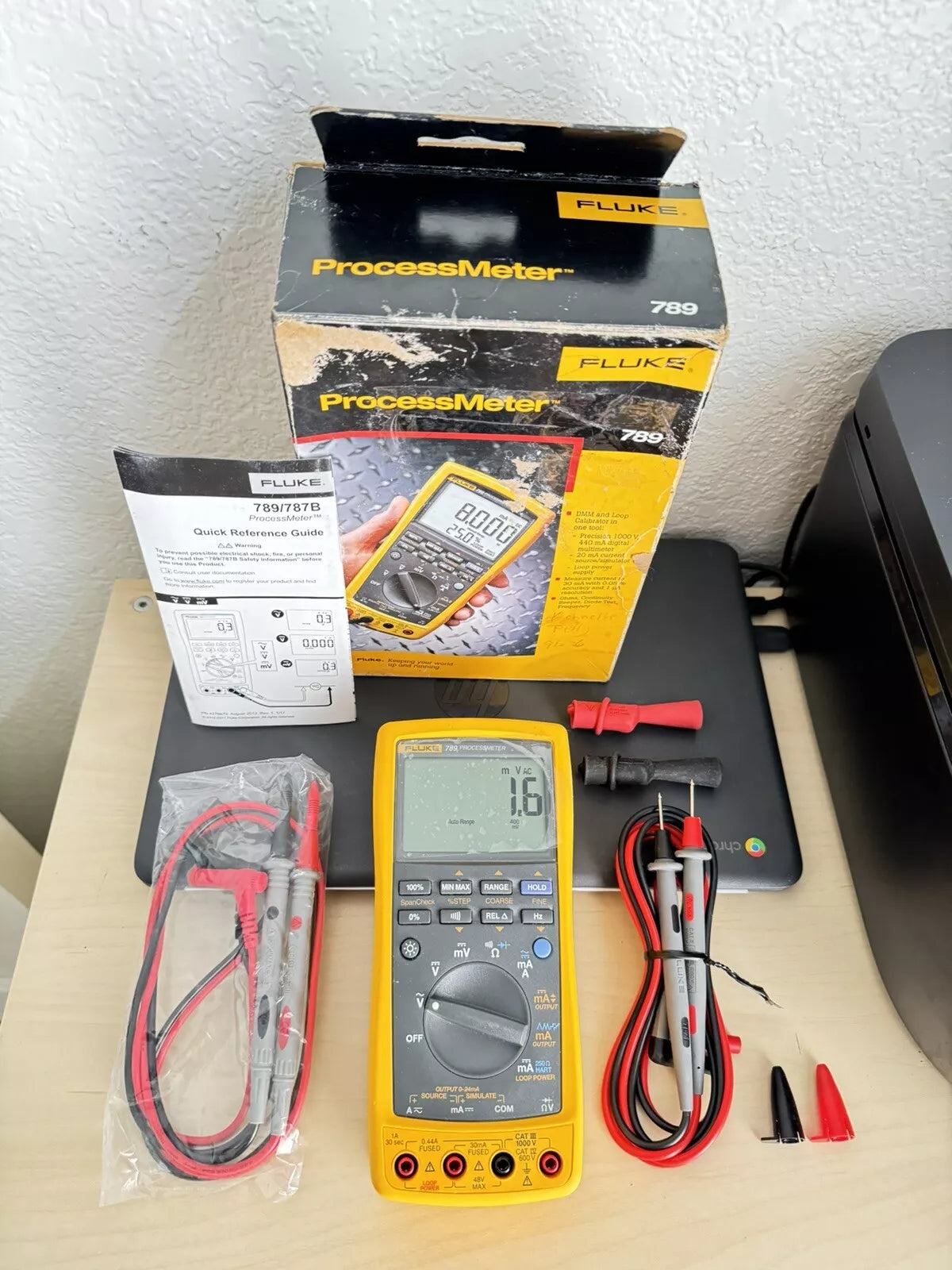 Fluke 789 Process Meter with Leads & Clips