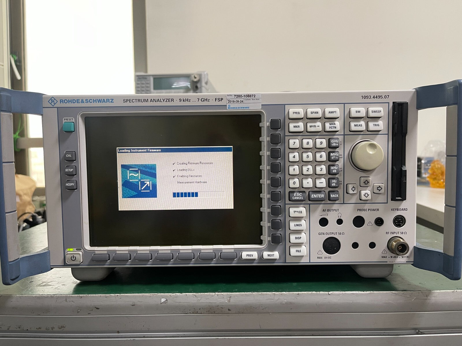 Rohde & Schwarz FSP7 Spectrum Analyzer 9 kHz - 7 GHz _ 8858 - XG eqpt