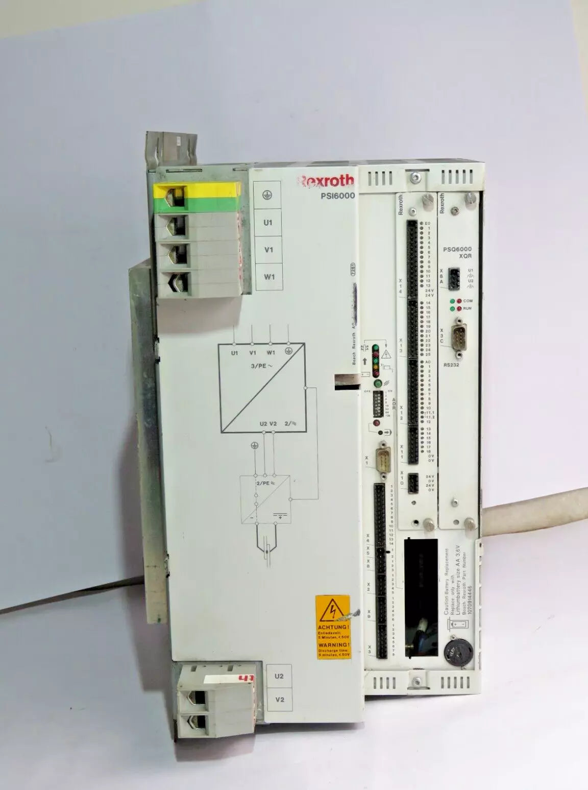 Rexroth PSI6000 PSI6300.133W1 R911326650 Medium Frequency Inverter 24 VDC