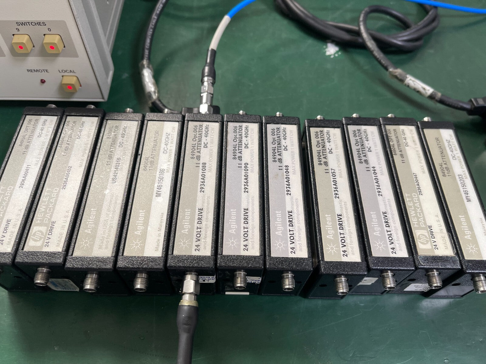 HP Agilent 84904L Opt.006 Programmable Attenuator 40GHz , 11dB , 1,2,4,4dB steps - XG eqpt