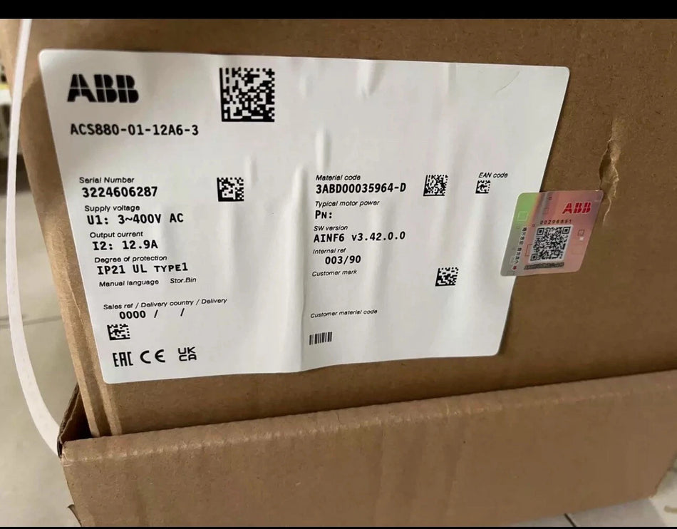 ABB ACS880-01-12A6-3 Industrial Variable Frequency Drive