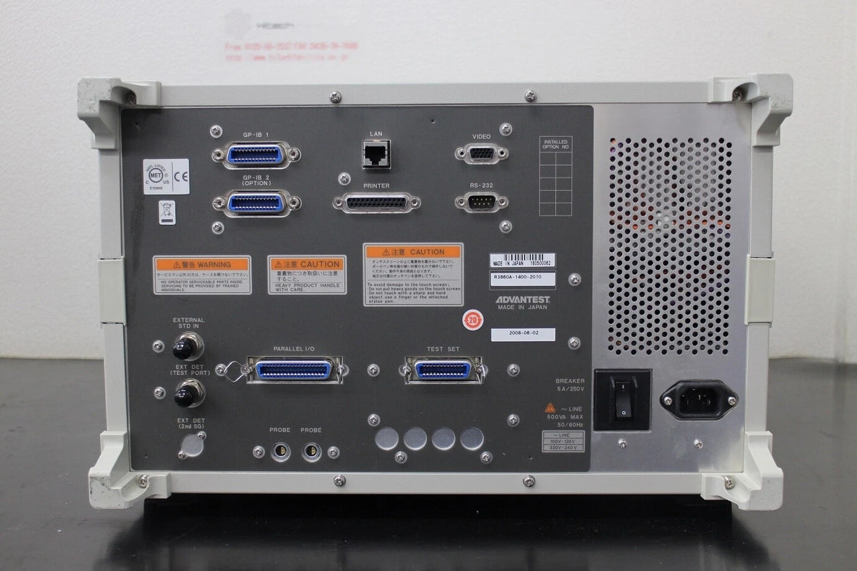 ADVANTEST R3860A/1400-2010 300kHz-20GHz 4port vector network analyzer